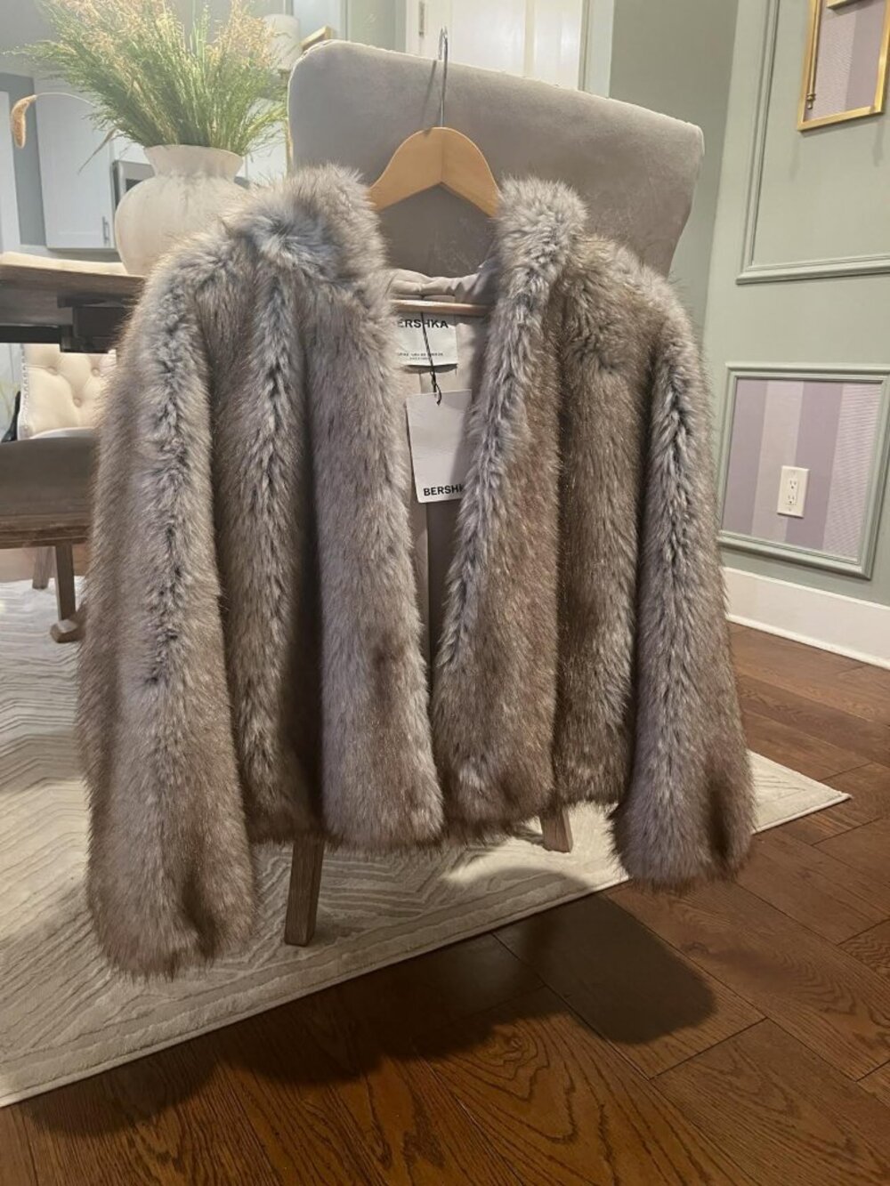 Bershka Faux Fur Coat NWT